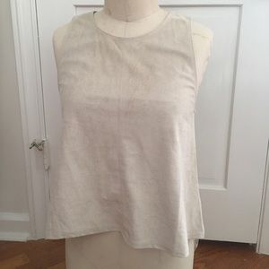 Cream suede top!